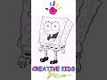 How to draw SpongeBob #tutorial #howtodraw #creativekids