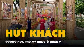 Đường hoa Phú Mỹ Hưng ở quận 7 đã bắt đầu hút khách