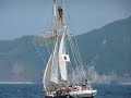 two masted top sail schooner マストから