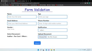 Form Validation | JavaScript