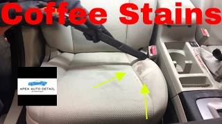 How to remove coffee stains from light colored car or truck cloth seats.