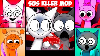 Sprunki Incredibox OREN \u0026 PINKI \u0026 WENDA and GRAY React to SUS TikToks / Themselves / Memes - 17