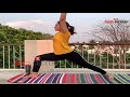 agnisakshi serial fame vaishnavi gowda performs surya namaskara vijay karnataka