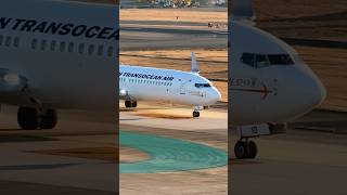 【うちな〜の翼】タキシングする日本トランスオーシャン航空　B737 #福岡空港  #うちなー #日本トランスオーシャン航空  #タキシング  #shorts #b737