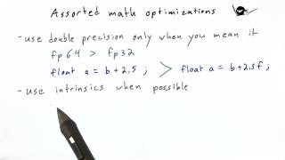 Assorted Math Optimizations - Intro to Parallel Programming