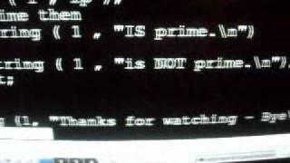 ALGOL 60 program identifying prime numbers