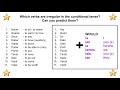 Spanish irregular verbs - conditional tense (Professor Gold Star)