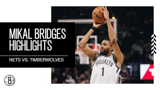 Mikal Bridges Highlights | Brooklyn Nets vs. Minnesota Timberwolves | 3.10.23