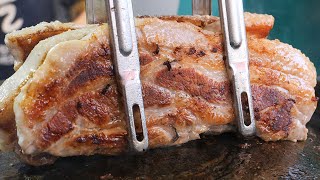 Grilled Street Pork Belly Barbecue (Korean BBQ) / Korean Street Food