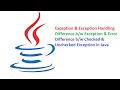 Session-20 | Exception Handling in Java | Difference between Checked and Unchecked Exception in Java