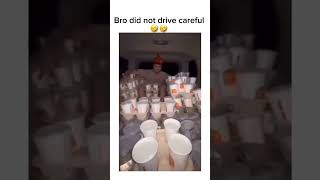 1000 Water Cups in a car #funny #fake #meme #comedy #dailymemes #viral #fy