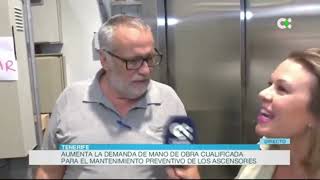 Mantenedor conservador de ascensores con certificación, en Televisión Canaria