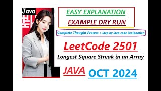 Longest Square Streak in an Array | Leetcode 2501 | Java Code | Developer Coder