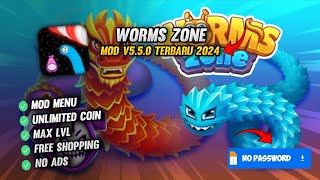 Update!! Worms Zone io Mod Apk V5.5.0 Terbaru 2024 Unlimited Coin & Unlock All Skin