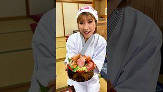 群馬で人気お鮨屋さん【まさ坊】で1/2-3限定で大食いYouTuberゆりもりさんがお手伝い！限定のゆりもり丼も美味しかった！ #youtubefood #japanesefood #sushi