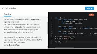 Part 16 Python OOP Object orinted programming Juice Maker through SoloLearn in python
