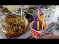 $1 rainbow shaved ice dessert cambodian street food