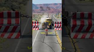 Cars vs Chain vs Bollard Crash - BeamNG.drive