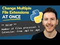 How to Change Multiple File Extensions at Once in Python | File Extension Converter