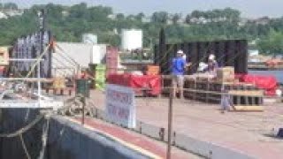 Macy's loads barges for NYC July 4th fireworks