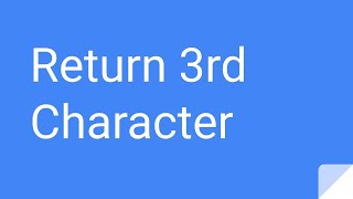 Python Practice Series 38 | Beginners | Level 1 | Basic II | Return 3rd Character | Tutorials Code