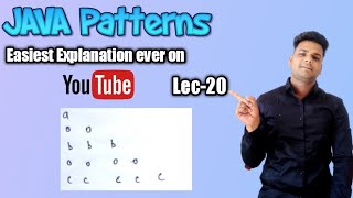 Alphabet Pattern programs in java | Alphabet and Number pattern programs in java
