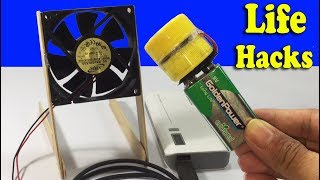 3 Useful Life Hacks Idea DIY at Home, How to make Fan, Powerbank