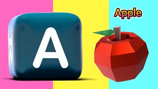 Learn ABC song Phonics with colorful Balloon, Alphabet A for apple, B for baby , E for elephant