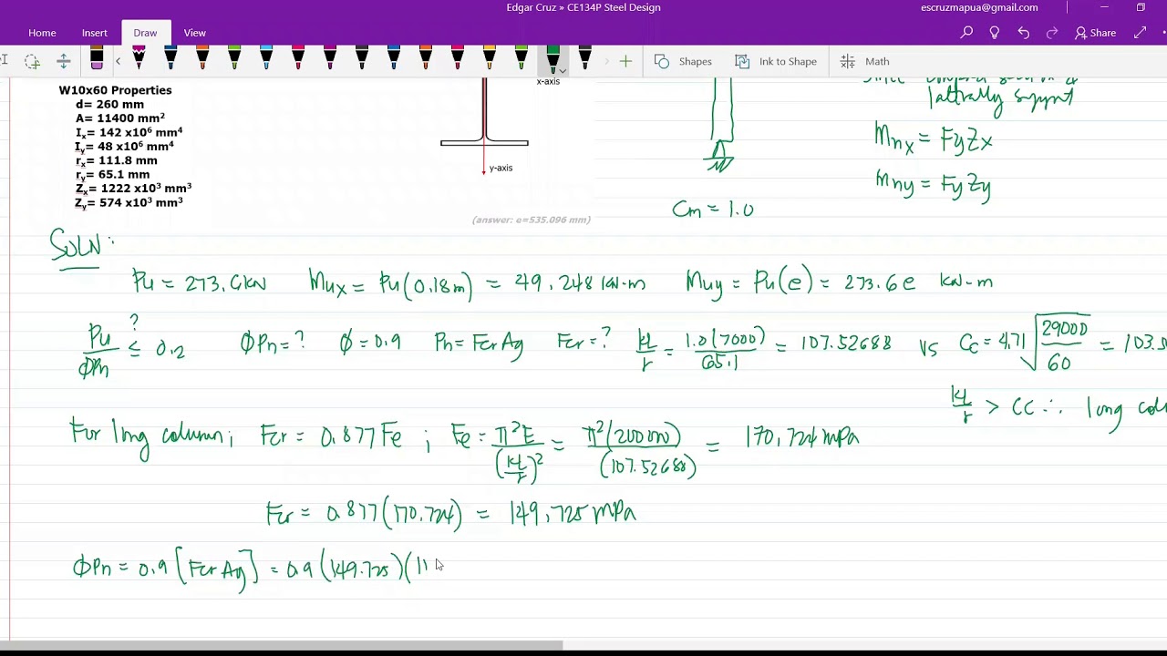 Sm2d3 Beam Columns Sample Problem 3 Youtube