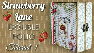 Tutorial 1 Strawberry Lane Double  Folio Walkthrough created by Scrapqueen Designs