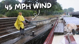 Cruising in AWFUL weather on our narrowboat - 156