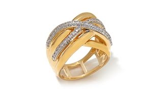 Technibond DiamondAccent Crossover Ring