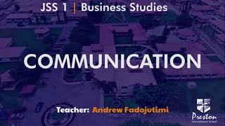 Communication - JSS1 Business Studies