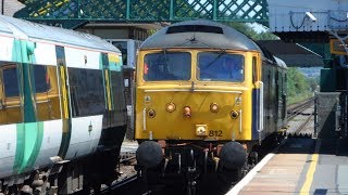 ROG Class 47812 \u0026 975025 'Caroline' at Lancing and Barnham. 26/6/17