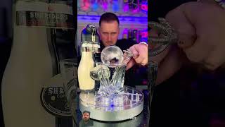 Sheridans Irish coffee layered cream poured over ice #sheridans #icepress #mancavebartender