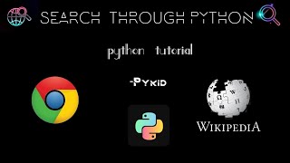 python tutorial 🐍||search through python ||wikipedia, pywhatkit||in tamil