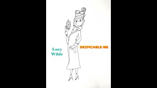 How to Draw Lucy Wilde from Despicable Me animation step by step | #shorts