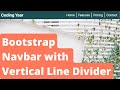 Bootstrap Navbar Vertical Line Separator