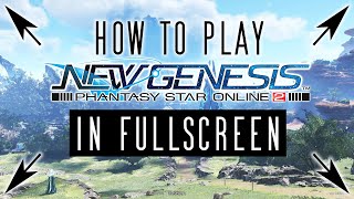 How To Play PSO2 NGS Phantasy Star Online 2 New Genesis Full Screen! (Steam Edition)