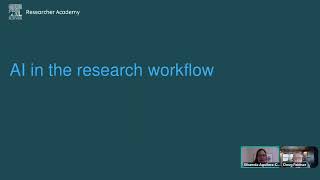 Scopus AI use in the research workflow by  Elsevier Researcher Academy.