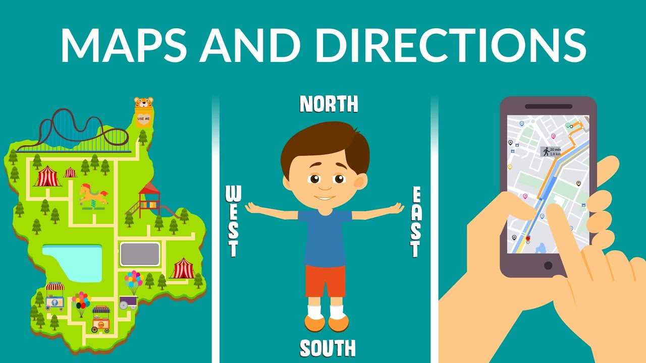 Maps And Directions | Types Of Maps | Cardinal Directions | Video For ...