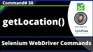 getLocation() Command - Selenium WebDriver