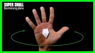 boomerang plane SUPER SMALL | How to make a paper airplane boomerang #paper plane