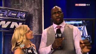Titus O'Neil and Darren Young backstage fight - Smackdown 2/7/14