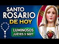 🌹El SANTO ROSARIO de HOY | Jueves 5 de septiembre 2024 🌹 Misterios Luminosos