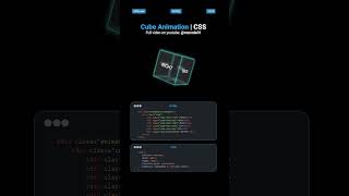 ๐ฒ CSS Cube Animation Tutorial | HTML CSS | MZCode01 #cssshorts #shorts #css #coding #cube