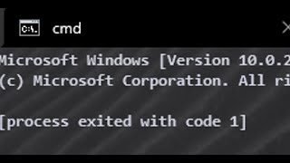 Fix Command Prompt Error [Process Exited With Code 1] On Windows 10/11