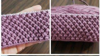 Very easy Rose 🌹 stitch knitting pattern.