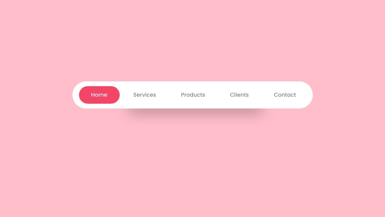 How To Make Animated Navigation Menu Design Using HTML And CSS - YouTube