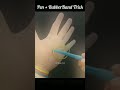 BEST Magic. Tutorial Pen + RubberBand Trick (74). #magic #magictrick #reveal #rubberbandtrick #short